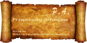 Przepolszky Alfonzina névjegykártya