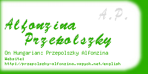 alfonzina przepolszky business card
